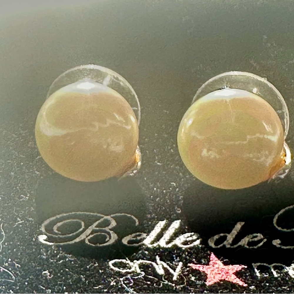 Lustrous Pearl and Silver Stud Earrings